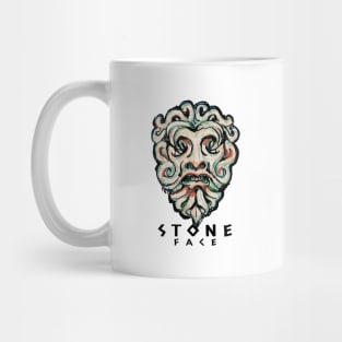 Vintage Sculpture Face Stone Head Mug